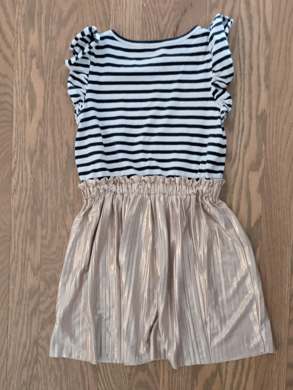 Crewcuts Girls' Stripe & Gold Dress